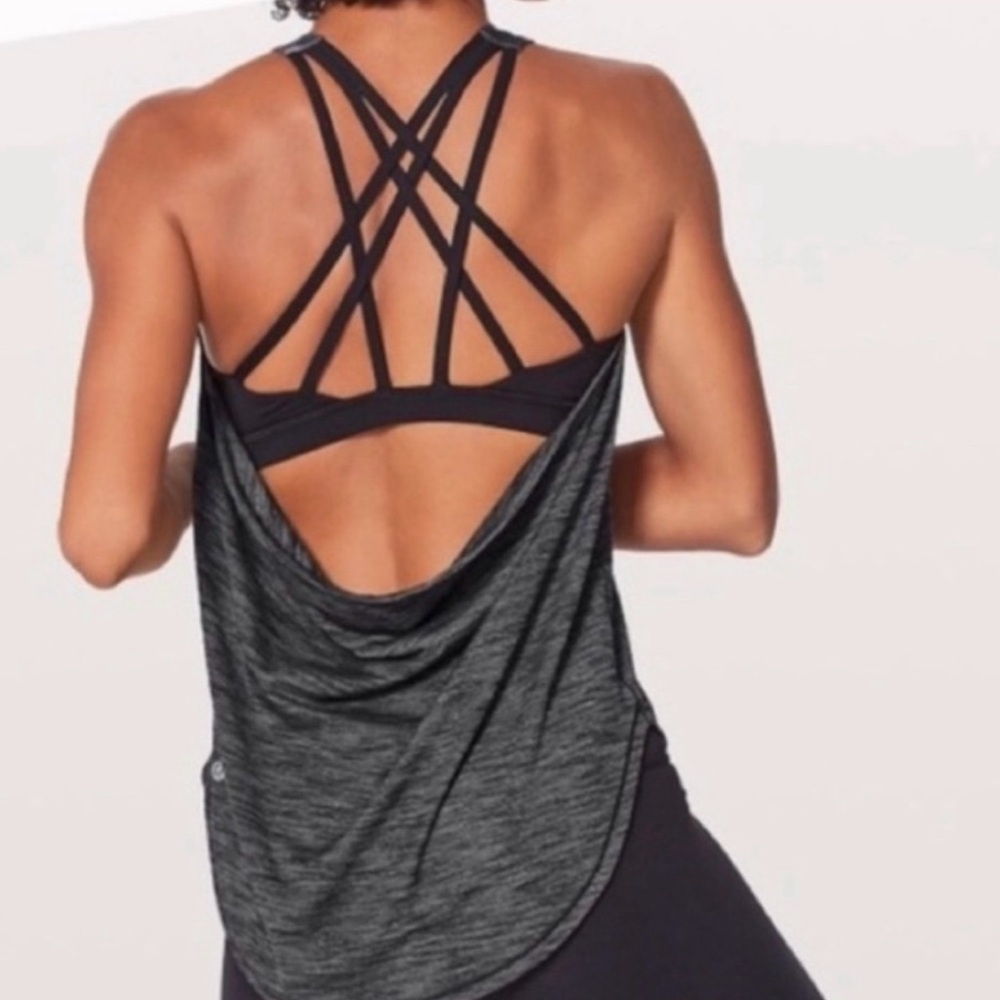 Lululemon Raise the Barre Tank Heathered Gray Size 10